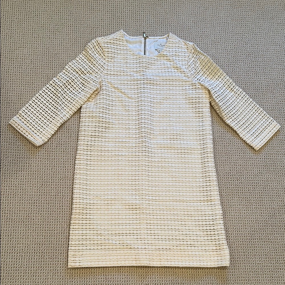 Kate Spade Cream Shift Dress- Size 8